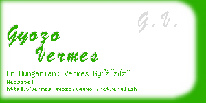 gyozo vermes business card